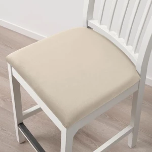 Барный стул - IKEA EKEDALEN/ИКЕА ЭКЕДАЛЕН , 45х51х101 см, белый/бежевый