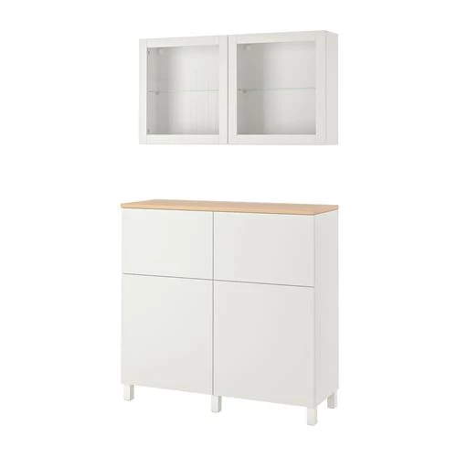 Комбинация для хранения - IKEA BESTÅ/BESTA/Беста/Бесто ИКЕА, 120x42x240 см, белый, (изображение №1)