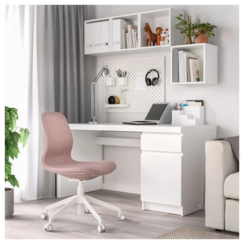 Офисный стул - IKEA LÅNGFJÄLL/LANGFJALL,  68x68x92см, розовый, ЛОНГФЬЕЛЛЬ ИКЕА (изображение №3)