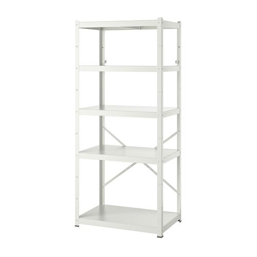 Стеллаж - IKEA BROR, 85х55х190 см, белый, БРУР ИКЕА