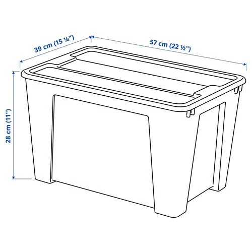 SAMLA коробка с крышкой ИКЕА (изображение №4)