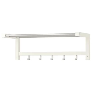 Вешалка настенная - IKEA TJUSIG, 79x32 см, белый, ИКЕА