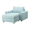 Кресло-кровать - IKEA VIMLE, 125х164х83 см, голубой, ВИМЛЕ ИКЕА