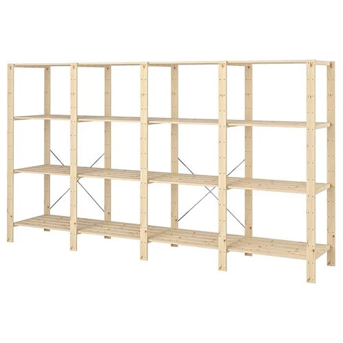 Стеллаж - IKEA HEJNE, 307х50х171 см, сосна, ХЕЙНЕ ИКЕА (изображение №1)