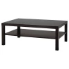 Журнальный стол - IKEA LACK /ИКЕА ЛАКК, 78х118х45 см, черно-коричневый