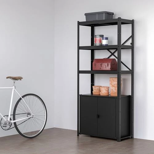Стеллаж - IKEA BROR, 85х40х190 см, черный, БРУР ИКЕА (изображение №4)