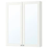 Зеркальный шкаф с 2 дверцами - IKEA GODMORGON, 80x14x96 см, белый ГОДМОРГОН ИКЕА