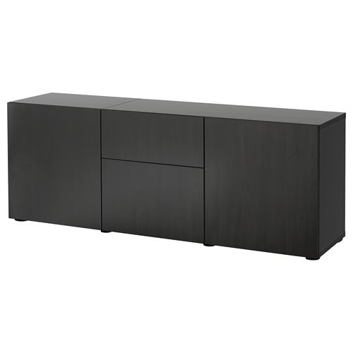 Комбинация для хранения - IKEA BESTÅ/BESTA/БЕСТА/БЕСТО ИКЕА, 180x42x65 см, черный,