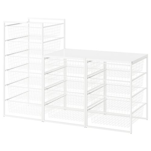 Стеллаж - IKEA JONAXEL, 148х51х104 см, белый, ЙОНАКСЕЛЬ ИКЕА