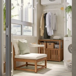 Кресло садовое - IKEA NÄMMARÖ/NAMMARO, 63x74x70 см, бежевый/светло-коричневый, ИКЕА