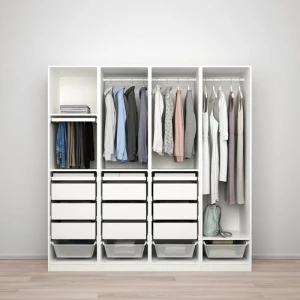 Гардероб - IKEA PAX, 200x58x201 см, белый ПАКС ИКЕА