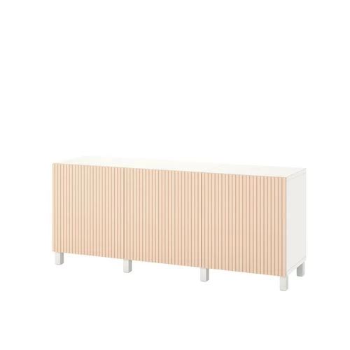 Комбинация для хранения - IKEA BESTÅ/BESTA/ БЕСТА/БЕСТО ИКЕА, 180x42x74 см, бежевый (изображение №1)