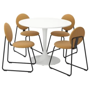 Набор кухонных столов - DOCKSTA/MÅNHULT IKEA/ДОКСТА/МОНХУЛЬТ ИКЕА, 103 см, белый/коричневый