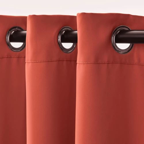Затемняющая гардина, 2 шт. - IKEA HILLEBORG, 300х145 см, коричнево-красный, ХИЛЛЕБОРГ ИКЕА (изображение №3)