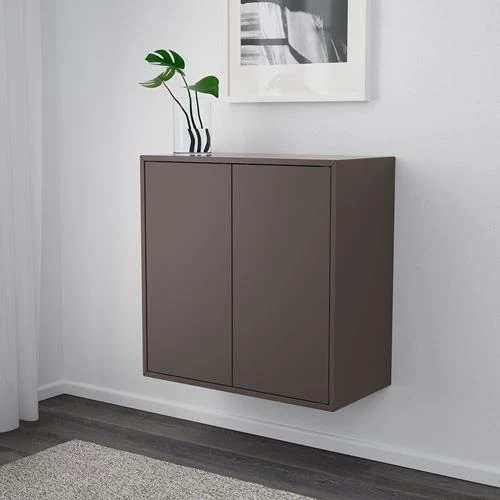 Настенный шкаф - IKEA EKET, 70x35x70 см, темно-серый, ЭКЕТ ИКЕА (изображение №3)