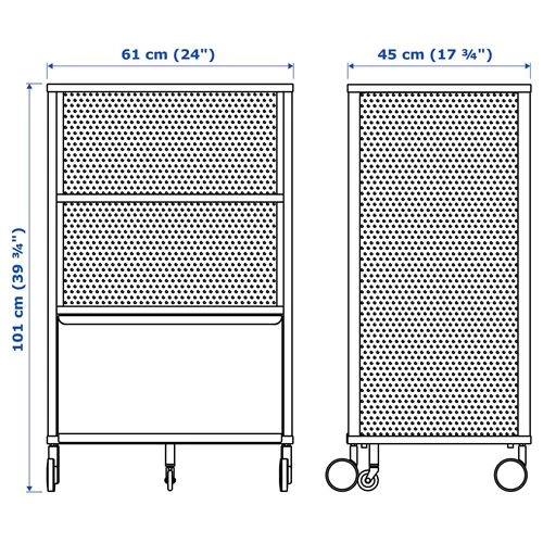 Офисный шкаф с умным замком - IKEA BEKANT, белый, 61х45х101 см, БЕКАНТ ИКЕА (изображение №8)