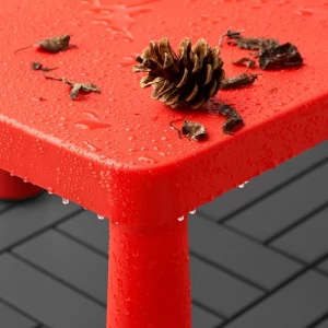 Стол детский - IKEA MAMMUT, 77x55 см, красный, МАММУТ ИКЕА