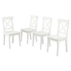 Набор 4 стула деревянные - IKEA INGOLF,  белый, ИНГОЛЬФ ИКЕА