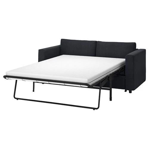 Диван-кровать 2-местный - IKEA VIMLE, 190х98х83 см, черный, ВИМЛЕ ИКЕА (изображение №2)