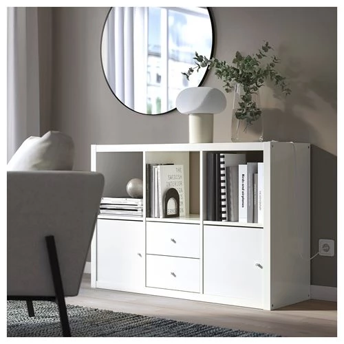 Стеллаж 6 ячеек - IKEA KALLAX, 77х112 см, белый, КАЛЛАКС ИКЕА (изображение №7)