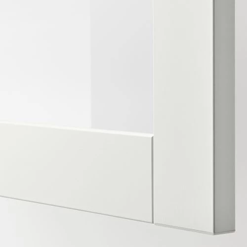 Комбинация для хранения -  BESTÅ / BESTА IKEA/ БЕСТА/ БЕСТО ИКЕА,  120x42x213 см, белый/под беленый дуб (изображение №5)