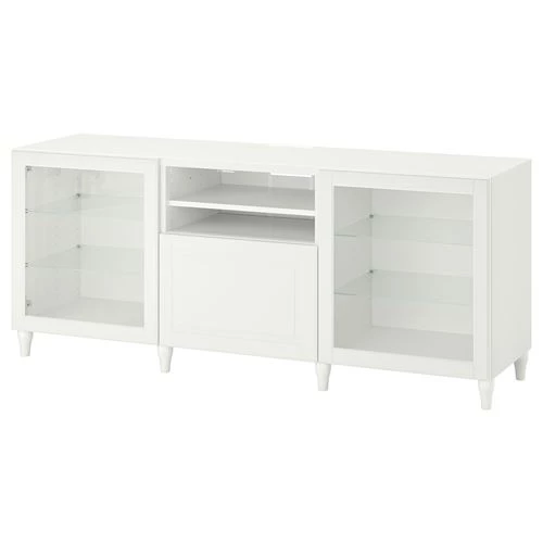 Тумба под ТВ - IKEA BESTÅ/BESTA, 180x42x74 см, белый, Бесто ИКЕА (изображение №1)