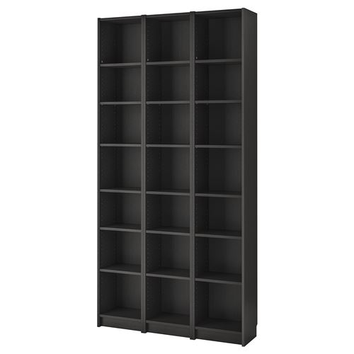 Открытый книжный шкаф - BILLY IKEA/БИЛЛИ ИКЕА, 28х120х237 см, чёрный