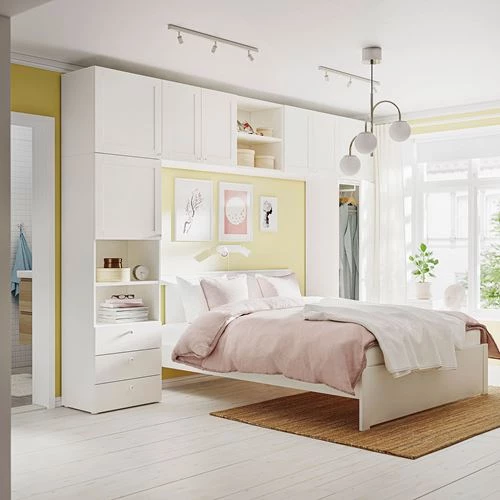 Платяной шкаф PLATSA/IKEA/ ПЛАТСА ИКЕА,340x42x241, белый (изображение №4)