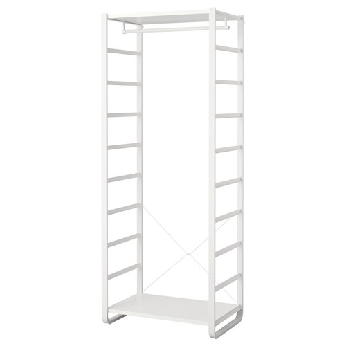 Открытый шкаф - IKEA ELVARLI/ЭЛВАРЛИ ИКЕА, 216х55х85 см, белый