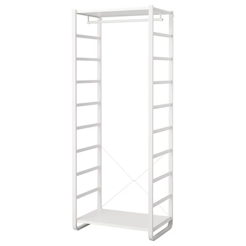 Открытый шкаф - IKEA ELVARLI/ЭЛВАРЛИ ИКЕА, 216х55х85 см, белый (изображение №1)