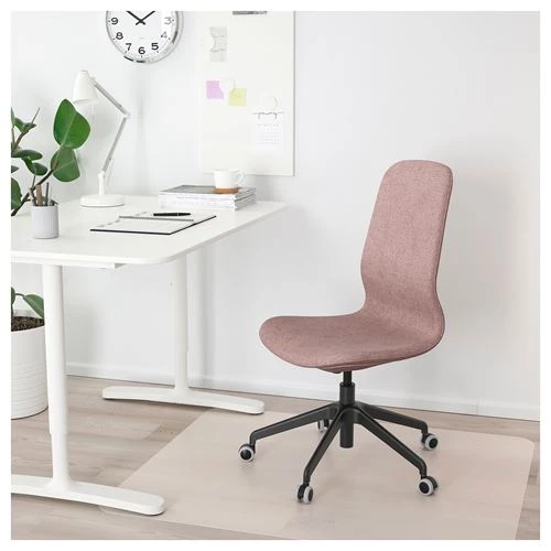 Офисный стул - IKEA LÅNGFJÄLL/LANGFJALL, 68x68x104см, розовый,  ЛОНГФЬЕЛЛЬ ИКЕА (изображение №2)