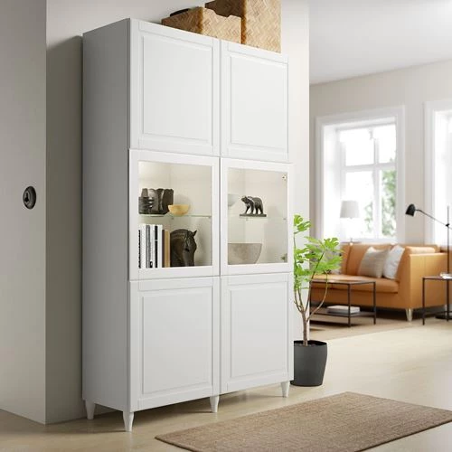 Комбинация для хранения - IKEA BESTÅ/BESTA/ Беста/Бесто ИКЕА, 120x42x202 см, белый, (изображение №3)