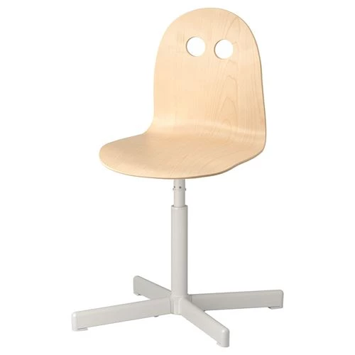Стул  детский - IKEA VALFRED/SIBBEN, 78х56 см, белый/коричневый, ВАЛЬФРЕД/СИББЕН  ИКЕА (изображение №1)