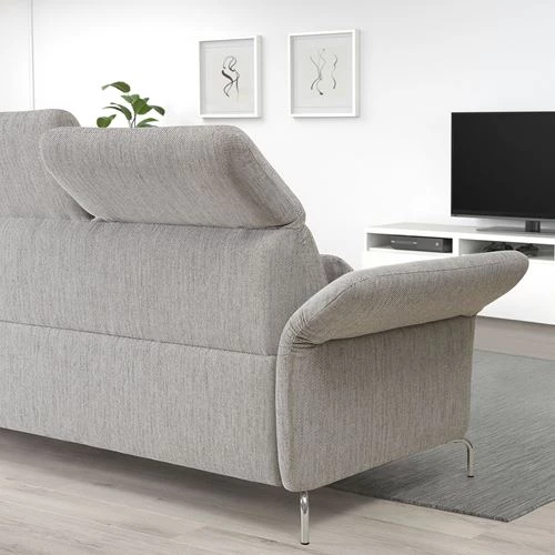 4-местный диван и шезлонг - IKEA FAMMARP, 176x108x343см, серый, ФАММАРП ИКЕА (изображение №3)