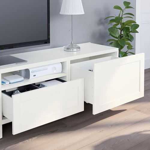 Шкаф для ТВ - IKEA BESTÅ/BESTA, 240x42x230 см, белый, Бесто ИКЕА (изображение №6)