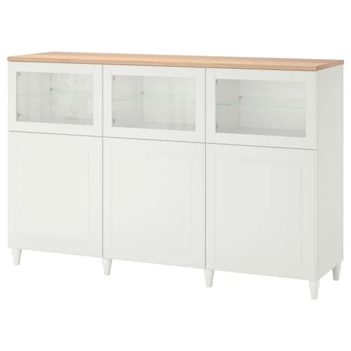 Комбинация для хранения - IKEA BESTÅ/BESTA/БЕСТА/БЕСТО ИКЕА, 180x42x114 см, белый (изображение №1)