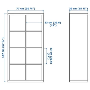 Стеллаж 8 ячеек - IKEA KALLAX, 77х147 см, белый, КАЛЛАКС ИКЕА
