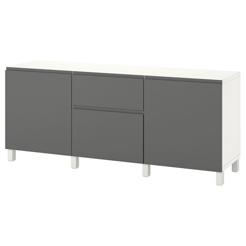 Комбинация для хранения - IKEA BESTÅ/BESTA/ БЕСТА/БЕСТО ИКЕА, 180x42x74 см, серый