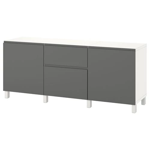 Комбинация для хранения - IKEA BESTÅ/BESTA/ БЕСТА/БЕСТО ИКЕА, 180x42x74 см, серый (изображение №1)