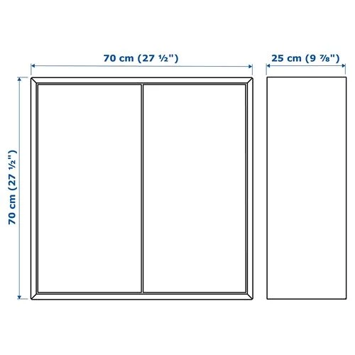 Настенная откидная консоль - EKET IKEA/ЭКЕТ ИКЕА, 175x35x70 серый/коричневый (изображение №6)