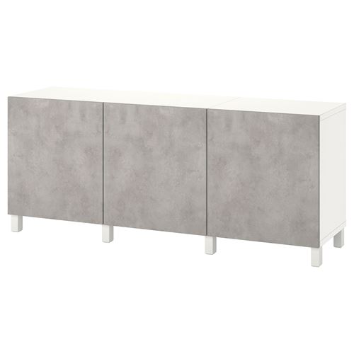 Комбинация для хранения - IKEA BESTÅ/BESTA/БЕСТА/БЕСТО ИКЕА, 180x42x74 см, серый