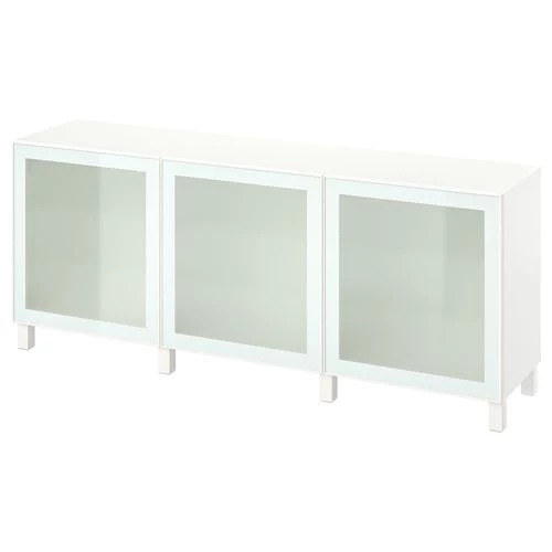 Комбинация для хранения - IKEA BESTÅ/BESTA/БЕСТА/БЕСТО ИКЕА, 180x42x74 см, белый (изображение №1)