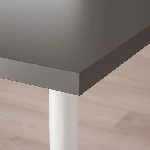 Письменный стол - IKEA LAGKAPTEN/OLOV, 120х60х63-93 см, темно-серый/белый, ЛАГКАПТЕН/ОЛОВ ИКЕА (изображение №4)