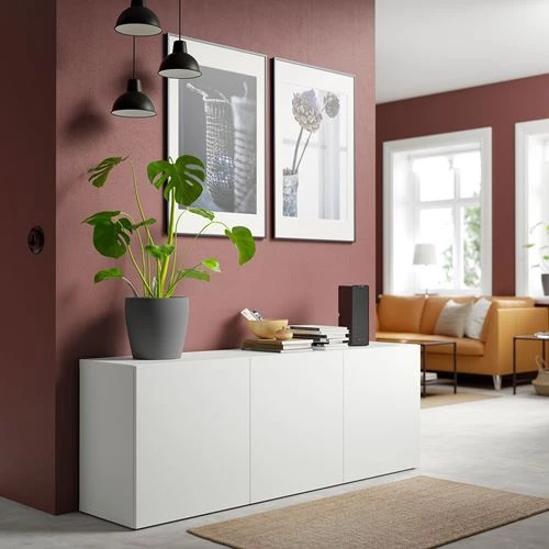 Комбинация для хранения - IKEA BESTÅ/BESTA, 180x42x65 см, белый, Беста/Бесто ИКЕА (изображение №3)