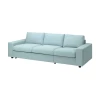 Диван-кровать 3-местный - IKEA VIMLE, 275х98/241х83 см, голубой, ВИМЛЕ ИКЕА