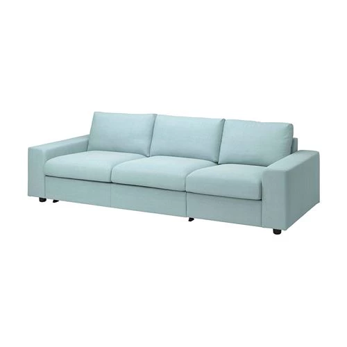 Диван-кровать 3-местный - IKEA VIMLE, 275х98/241х83 см, голубой, ВИМЛЕ ИКЕА (изображение №1)