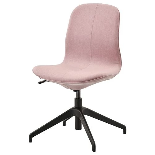Офисный стул - IKEA LÅNGFJÄLL/LANGFJALL, 67x67x92см, розовый, ЛОНГФЬЕЛЛЬ ИКЕА (изображение №1)