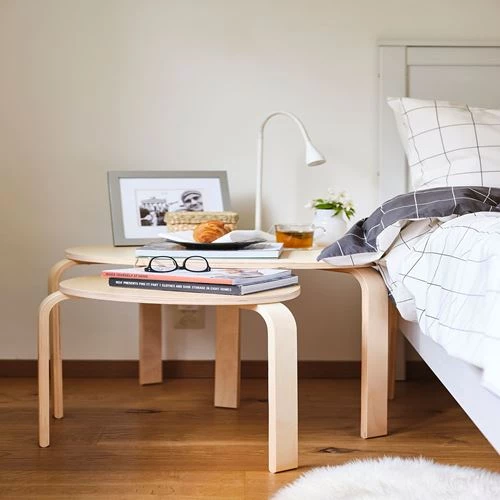 Комплект столов, 2 шт - IKEA SVALSTA/ИКЕА СВАЛЬСТА, березовый шпон (изображение №3)