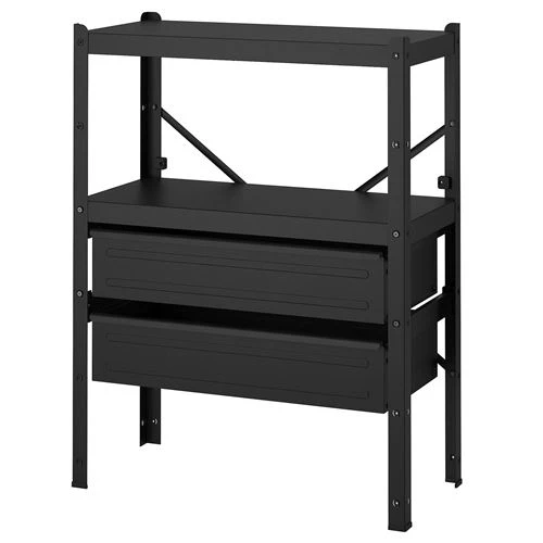 Стеллаж с ящиками - IKEA BROR, 85х40х110 см, черный, БРУР ИКЕА (изображение №1)