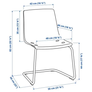 Стул - IKEA TOBIAS, пластик серый/хром, ТОБИАС ИКЕА